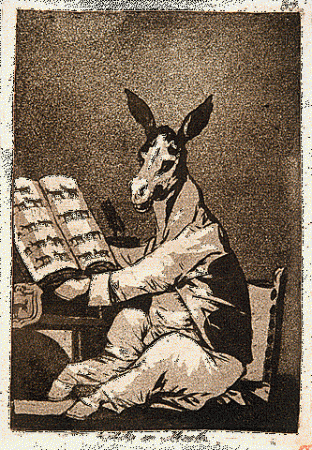 Francisco de Goya, Asta su abuelo, extrait des Caprichos, 1799